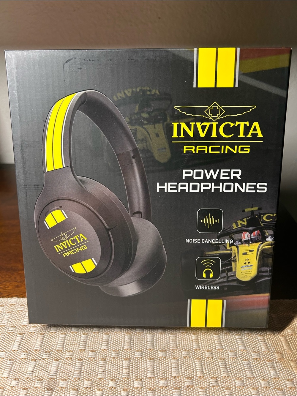 Invicta Over-Ear Wireless Headphones - Black & Yellow